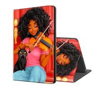 ETLKJVBL for Kindle Paperwhite Case 10th Generation 2018, Auto Sleep/Wake, Woman Violin Cat Multiple Angles Viewing Folio Stand Case for 6" Kindle Paperwhite (10th Gen, 2018 Release)