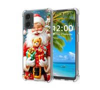 ETLKJVBL for Motorola Moto G 5G 2024 Case, Red-Clad Festive Figure High-Definition Painted Back Cover with Soft Transparent TPU Bumper, Shockproof Protective Case