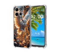 ETLKJVBL for Motorola Moto G Power 2025 Case,Owl Taking Flight in Enchanted Forest High-Definition Painted Back Cover with Soft Transparent TPU Bumper, Shockproof Protective Case