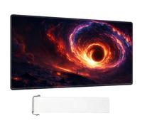 ETLKJVBL for MTG Playmat, Fiery Cosmic Vortex Premium for Magic The Gathering Mat with Beautiful Patterns & Storage Bag for Game Players, 24 x 14 Inch for Card Game Mat