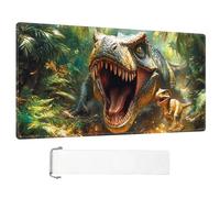 ETLKJVBL for MTG Playmat, T. Rex Parent & Cub Roaring Premium for Magic The Gathering Mat with Beautiful Patterns & Storage Bag for Game Players, 24 x 14 Inch for Card Game Mat