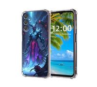 ETLKJVBL for Samsung Galaxy A14 5G Phone Case, Dark Armored Figure in Ice Cave High-Definition Painted Back Cover with Soft Transparent TPU Bumper, Shockproof Protective for A14 5G Case