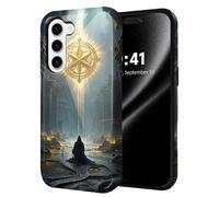 ETLKJVBL for Samsung Galaxy A14 5G Phone Case, Hooded Figure Golden Star Artifact Hybrid 2-Layer Hard Shell with Shockproof Silicone, Dual-Layer Protective Case for Samsung Galaxy A14 5G
