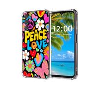 ETLKJVBL for Samsung Galaxy A15 5G Phone Case, Colorful Peace Love Hippie High-Definition Painted Back Cover with Soft Transparent TPU Bumper, Shockproof Protective for A15 5G Case