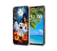 ETLKJVBL for Samsung Galaxy A15 5G Phone Case, Fright-Fall Phantoms & Pumpkins High-Definition Painted Back Cover with Soft Transparent TPU Bumper, Shockproof Protective Case