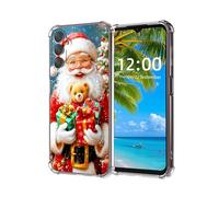 ETLKJVBL for Samsung Galaxy A15 5G Phone Case, Red-Clad Festive Figure High-Definition Painted Back Cover with Soft Transparent TPU Bumper, Shockproof Protective Case