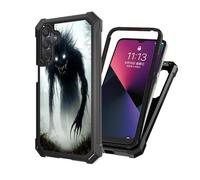 ETLKJVBL for Samsung Galaxy A15 5G Phone Case with Tempered Glass Screen Protector, Military Grade Shockproof Dual Layer Protection for Style-Conscious, Shadow Creature in Misty Woods