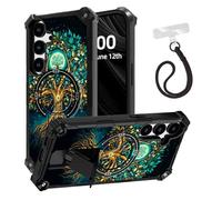ETLKJVBL for Samsung Galaxy A16 5G Phone Case, The Cosmic Tree of Life ArmorShield Military Grade Shockproof, Hidden Kickstand, Detachable Wrist Strap Protective Cover