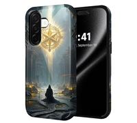 ETLKJVBL for Samsung Galaxy A26 5G Phone Case, Hooded Figure Golden Star Artifact Hybrid 2-Layer Hard Shell with Shockproof Silicone, Dual-Layer Protective Case for Samsung Galaxy A26 5G