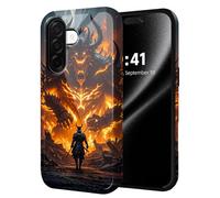 ETLKJVBL for Samsung Galaxy A26 5G Phone Case, Samurai vs Fiery Demon Hybrid 2-Layer Hard Shell with Shockproof Silicone, Dual-Layer Protective Case for Samsung Galaxy A26 5G
