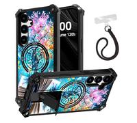 ETLKJVBL for Samsung Galaxy A36 5G Phone Case, Colorful Tree Growing in The Book ArmorShield Military Grade Shockproof, Hidden Kickstand, Detachable Wrist Strap Protective Cover