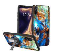 ETLKJVBL for Samsung Galaxy A37 5G Phone Case, Squirrel Mage Casting Spell in Forest Soft TPU Shockproof Cover with 360-Degree Rotating Stand, Slim Lightweight Anti-Scratch Protective Phone Case