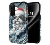 ETLKJVBL for Samsung Galaxy A56 5G Phone Case, Dog Amidst Ocean Swells Hybrid 2-Layer Hard Shell with Shockproof Silicone, Dual-Layer Protective Case for Samsung Galaxy A56 5G