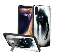 ETLKJVBL for Samsung Galaxy A57 5G Phone Case, Shadow Creature in Misty Woods Soft TPU Shockproof Cover with 360-Degree Rotating Stand, Slim Lightweight Anti-Scratch Protective Phone Case