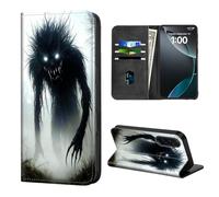 ETLKJVBL for Samsung Galaxy A57 5G Phone Case Wallet with Card Holder, Shadow Creature in Misty Woods Stylish PU Leather Phone Case with Kickstand - Secure RFID Blocking & Magnetic Flip Cover