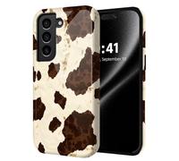 ETLKJVBL for Samsung Galaxy S22 Case, Cow Print with The Spots Hybrid 2-Layer Hard Shell with Shockproof Silicone, Dual-Layer Protective Case for Samsung Galaxy S22