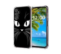 ETLKJVBL for Samsung Galaxy S23 Plus Case, Mysterious Cat Eyes in The Dark High-Definition Painted Back Cover with Soft Transparent TPU Bumper, Shockproof Protective for S23 Plus Phone Case