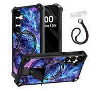 ETLKJVBL for Samsung Galaxy S24 Case, Blue Dragon ArmorShield Military Grade Shockproof, Hidden Kickstand, Detachable Wrist Strap Protective Cover