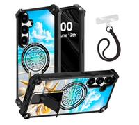 ETLKJVBL for Samsung Galaxy S24 FE Case, Two Starfish on The Beach ArmorShield Military Grade Shockproof, Hidden Kickstand, Detachable Wrist Strap Protective Cover