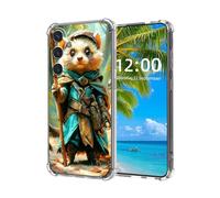 ETLKJVBL for Samsung Galaxy S24 Plus Case, Ferret Adventurer Woodland High-Definition Painted Back Cover with Soft Transparent TPU Bumper, Shockproof Protective Case