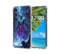 ETLKJVBL for Samsung Galaxy S25 Edge Case, Dark Armored Figure in Ice Cave High-Definition Painted Back Cover with Soft Transparent TPU Bumper, Shockproof Protective for S25 Edge Phone Case