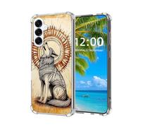 ETLKJVBL for Samsung Galaxy S25 FE Case, an Ancient Wolf Howling High-Definition Painted Back Cover with Soft Transparent TPU Bumper, Shockproof Protective for S25 FE Phone Case