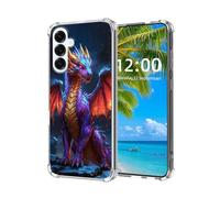 ETLKJVBL for Samsung Galaxy S25 FE Case, Colorful Dragon on Rocks High-Definition Painted Back Cover with Soft Transparent TPU Bumper, Shockproof Protective for S25 FE Phone Case