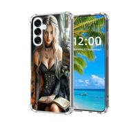 ETLKJVBL for Samsung Galaxy S25 FE Case, Gothic Witch with Black Cat and Spellbook High-Definition Painted Back Cover with Soft Transparent TPU Bumper, Shockproof Protective for S25 FE Phone Case