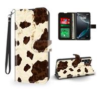 ETLKJVBL for Samsung Galaxy S25 Ultra Case Wallet with Card Holder, Cow Print with The Spots RFID Blocking Leather Flip Cover/Kickstand and Magnetic Snap for S25 Ultra Case