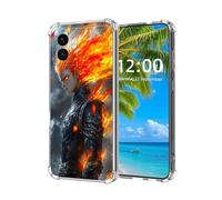 ETLKJVBL for Samsung Galaxy S26 Edge Case, Anime The Fiery Warrior High-Definition Painted Back Cover with Soft Transparent TPU Bumper, Shockproof Protective Case