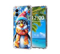 ETLKJVBL for Samsung Galaxy S26 Edge Case, Festive Penguin in Winter Gear High-Definition Painted Back Cover with Soft Transparent TPU Bumper, Shockproof Protective Case
