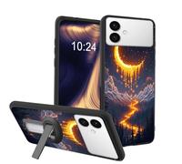 ETLKJVBL for Samsung Galaxy S26 Edge Case, Moon Shining Brightly in Sky Soft TPU Shockproof Cover with 360-Degree Rotating Stand, Slim Lightweight Anti-Scratch Protective Phone Case