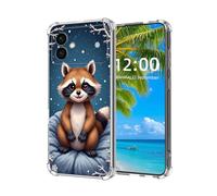 ETLKJVBL for Samsung Galaxy S26 Edge Case, Raccoon in Winter Snowy Scene High-Definition Painted Back Cover with Soft Transparent TPU Bumper, Shockproof Protective Case