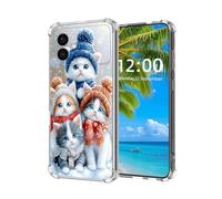 ETLKJVBL for Samsung Galaxy S26 Edge Case, Snowy Kittens in Winter Knitwear High-Definition Painted Back Cover with Soft Transparent TPU Bumper, Shockproof Protective Case