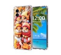 ETLKJVBL for Samsung Galaxy S26 Edge Case, Squirrels in Winter Hats High-Definition Painted Back Cover with Soft Transparent TPU Bumper, Shockproof Protective Case