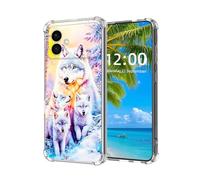 ETLKJVBL for Samsung Galaxy S26 Edge Case, Wolf Family in Winter Forest High-Definition Painted Back Cover with Soft Transparent TPU Bumper, Shockproof Protective Case