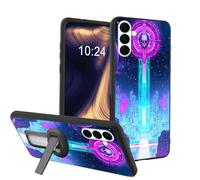 ETLKJVBL for Samsung Galaxy S26 Plus Case, Galactic Skull Tower Soft TPU Shockproof Cover with 360-Degree Rotating Stand, Slim Lightweight Anti-Scratch Protective Phone Case