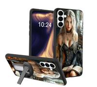 ETLKJVBL for Samsung Galaxy S26 Plus Case, Gothic Witch with Black Cat and Spellbook Soft TPU Shockproof Cover with 360-Degree Rotating Stand, Slim Lightweight Anti-Scratch Protective Phone Case