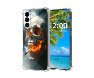 ETLKJVBL for Samsung Galaxy S26 Plus Case, Skull with Smoking Cigarette High-Definition Painted Back Cover with Soft Transparent TPU Bumper, Shockproof Protective Case
