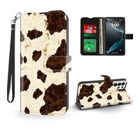 ETLKJVBL for Samsung Galaxy S26 Ultra Case Wallet with Card Holder, Cow Print with The Spots RFID Blocking Leather Flip Cover/Kickstand and Magnetic Snap for S26 Ultra Case