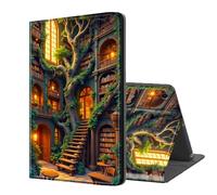 ETLKJVBL for Samsung Galaxy Tab A9 Case, Auto Sleep/Wake, Enchanted Tree Library Mansion Multiple Angles Viewing Folio Stand Case for Samsung Galaxy Tab A9 8.7 Inch 2023
