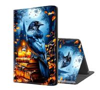 ETLKJVBL for Samsung Galaxy Tab A9 Case, Auto Sleep/Wake, Raven by Moonlit Castle Multiple Angles Viewing Folio Stand Case for Samsung Galaxy Tab A9 8.7 Inch 2023