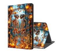 ETLKJVBL for Samsung Galaxy Tab A9 Case, Auto Sleep/Wake, Skeletons Holding Hands by a Lit Arch Multiple Angles Viewing Folio Stand Case for Samsung Galaxy Tab A9 8.7 Inch 2023