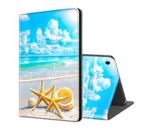 ETLKJVBL for Samsung Galaxy Tab A9 Case, Auto Sleep/Wake, Two Starfish on The Beach Multiple Angles Viewing Folio Stand Case for Samsung Galaxy Tab A9 8.7 Inch 2023