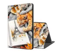 ETLKJVBL for Samsung Galaxy Tab A9 Plus/ A9+ Case, Auto Sleep/Wake, Cute Orange Cat Sleeping Table Multiple Angles Viewing Folio Stand Case for Samsung Galaxy Tab A9 Plus/ A9+ 11 Inch 2023