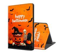 ETLKJVBL for Samsung Galaxy Tab A9 Plus/ A9+ Case, Auto Sleep/Wake, Spooky Season Pumpkins Skeleton Multiple Angles Viewing Folio Stand Case for Samsung Galaxy Tab A9 Plus/ A9+ 11 Inch 2023