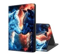 ETLKJVBL for Samsung Galaxy Tab A9 Plus/ A9+ Case, Auto Sleep/Wake, Two Wolves with Blue Eyes Multiple Angles Viewing Folio Stand Case for Samsung Galaxy Tab A9 Plus/ A9+ 11 Inch 2023