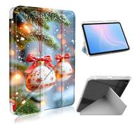 ETLKJVBL for Samsung Galaxy Tab A9 Plus Case, Slim Clear Cover with Pencil Holder, Multi-Angle Y-Stand, Auto Sleep/Wake, Cheerful Decor on Snow-Laden Tree Lightweight Tablet Case