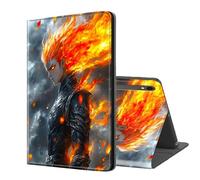 ETLKJVBL for Samsung Galaxy Tab S10 FE/ S9 FE Case, Auto Sleep/Wake, Anime The Fiery Warrior Multiple Angles Viewing Folio Stand Case for Samsung Galaxy Tab S9 11 Inch 2023