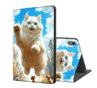 ETLKJVBL for Samsung Galaxy Tab S10 FE/ S9 FE Case, Auto Sleep/Wake, Giant Cat in The City Multiple Angles Viewing Folio Stand Case for Samsung Galaxy Tab S9 11 Inch 2023